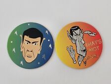 RARE Star Trek Spock Caricature Pogs Foil Accents Unused Non-played Milk Caps picture