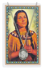 St. Kateri Tekakwitha Necklace with a Laminated Prayer Card picture
