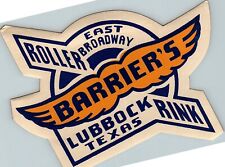Original Vintage 1940s Roller Skating Rink Sticker Barrier's Lubbock TX s21 picture
