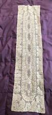 LOVELY ANTIQUE FRENCH ALENCON NET LACE RUNNER 41 1/2