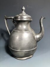 Fine RARE American Pewter antique teapot bottom is signed “M Simons