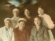 1940s Pretty Lady Girls Medical students Retouch Vintage Photo Snapshot picture