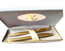 Centennial Gold Tone Pencil & Pen Combination Set in Grey Case picture