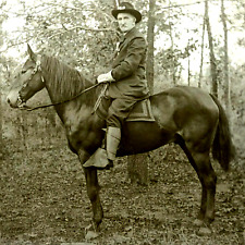 Grand Army of the Republic 1905 Glass Plate Negative Rare GAR Veteran Horseback picture