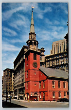 Boston Massachusetts Old South Meeting House Washington Street at Milk Postcard picture
