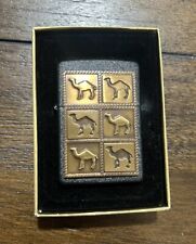 Zippo Camel Herd Black Crackle Brass Raised Emblem 1994 Vintage picture