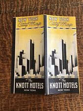 Vintage New York City Map Circa 1936 The Knott Hotels picture