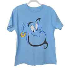 Vintage 90s Disney Aladdin Genie Tee Authentic T-shirt Light Blue Robin Williams picture