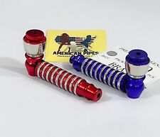 2 PCS AMERICANPIPES(tm) HIGH QUALITY METAL  SMOKING PIPE With  10 SCREENS picture