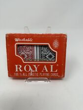 Vintage 100% All Plastic Royal Brand Playing Cards Double Deck Sealed See Pics picture