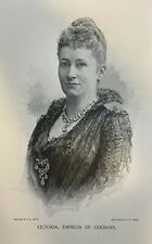 1891 Vintage Magazine Illustration Victoria Empress of Germany picture