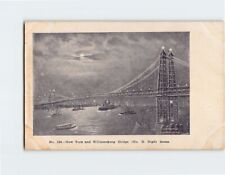 Postcard New York and Williamsburg Bridge (No. 2) Night Scene, New York City, NY picture