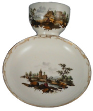 Antique 18thC Fuerstenberg Porcelain Scenic Cup & Saucer Porzellan Szene Tasse picture
