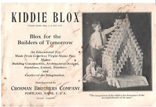 COLLECTIBLE Brochure: KIDDIE BLOX (Crosman Brothers Portland Maine) picture