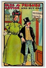 c1910's Muzzle Anti Woman Take A Friends Advice And Buy One Antique Postcard picture