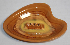 Vintage Maurice California Pottery Gold Atomic Boomerang Ashtray SP109 picture