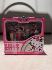 Vintage SEALED PEZ CRYSTAL HELLO KITTY & MELODY Candy Dispensers in tin lunchbox picture