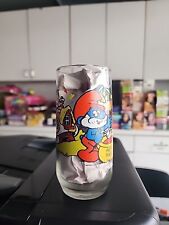 Vintage 1982 Smurf BRAINY Drinking Glass - Wallace Berrie & Co. - Peyo. picture