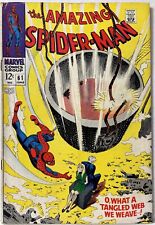 Amazing Spider-Man #61 Marvel 1968 1st Gwen Stacy Cover Vintage Comic Book VG+ picture