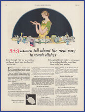 Vintage 1923 LUX Dish Washing Detergent Soap Bathroom Art Decor 20's Print Ad picture