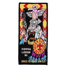 2003 Event Pass Coosa Lodge 50 Greater Alabama Council Patch Boy Scouts BSA OA picture