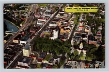 Elyria OH-Ohio, Aerial View, Business District Vintage Souvenir Postcard picture
