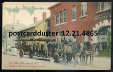 PROVIDENCE Rhode Island Postcard 1910s Harrison Street Fire House Hayes Truck picture