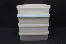 Lot of 4 Vintage Tupperware #670 Square A Way Sandwich Keepers w Lids picture
