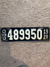1920 Ohio License Plate - 489950 - Very Nice Oldie picture