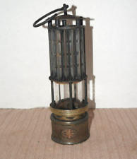 Vtg WOLF MINER FLAME SAFETY LAMP of America Brass Made in Germany 11-1/2