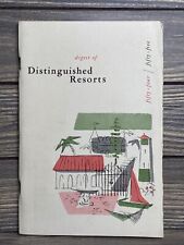 Vintage Brochure Booklet Digest Of Distinguished Resorts 1954-1955 picture