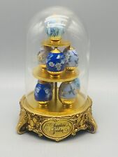 Sapphire Garden, 8 Faberge' Eggs in Goldgided Dome Collectible Hand Painted Vint picture