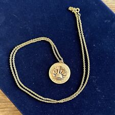 Vintage 1960 Jewish Na'amat 14k Gold Necklace Pendant 35th Year Pioneer Women picture