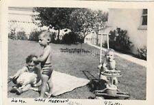 WHEN THEY WERE LITTLE Vintage FOUND PHOTOGRAPH bw  Snapshot 96 10 J picture
