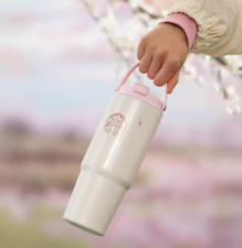 2024 China Starbucks Spring Sakura Pink 27oz SS Cherry Blossom Straw Cup Tumbler picture
