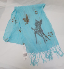 NWT VTG Disneyland Scarf - Bambi  - Very Light with Fringe picture