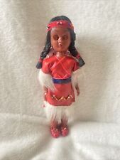 RARE Vintage Native American Indian Doll Sleepy Eyes Beads Twin Babies Papoose picture