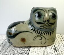 Vintage Tonala Mexican Pottery Folk Art CAT Figurine Signed ER 3.25