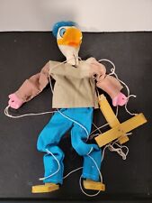 Vintage Disney Donald Duck15in. Marionette String Puppet Handmade Wood Ceramic picture