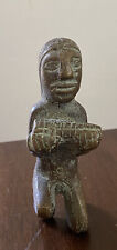 Peruvian Andean Pachamama Carved Oxidized Copper Idol Female Kneeling Maiz picture