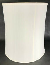 New 14x15x17 Eggshell Satin Cylinder Softback Fabric Lamp Shade, Tissue Shantung picture