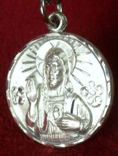 Catholic Carmelite Nun Vintage Our Lady of CARMEL Sterling Silver Scapular Medal picture