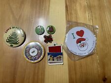 Vintage And Modern Christmas Pinback Buttons picture