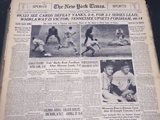 1942 WORLD SERIES YANKEES DEFEAT CARDINALS 4-1 NEW YORK TIMES NEWSPAPER LOT OF 4 picture