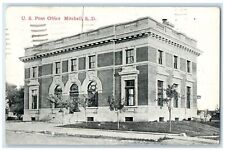 1930 US Post Office Exterior Roadside Mitchell South Dakota SD Posted Postcard picture