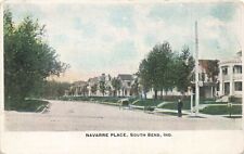 c1910 Navarre Place Homes Buggy People Scene  South Bend  IN P586 picture
