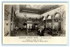 c1910's Barbara Worth Hotel Interior Paintings El Centro CA RPPC Photo Postcard picture