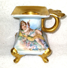 Victorian Cupid Porcelain Candlestick Handpainted Austrian 3