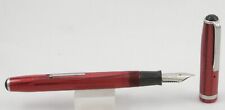 Esterbrook LJ Red Pearl & Chrome Fountain Pen - 9550 Extra Fine Nib - 1950's picture
