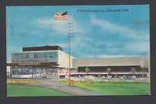 1956 linen postcard CBS Television City, Hollywood, California picture